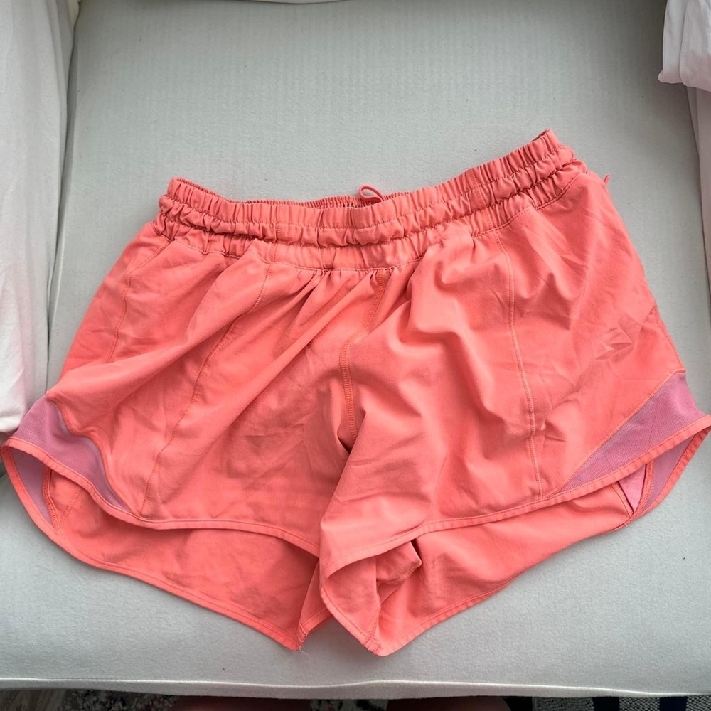 Lululemon Hotty Hot orange shorts